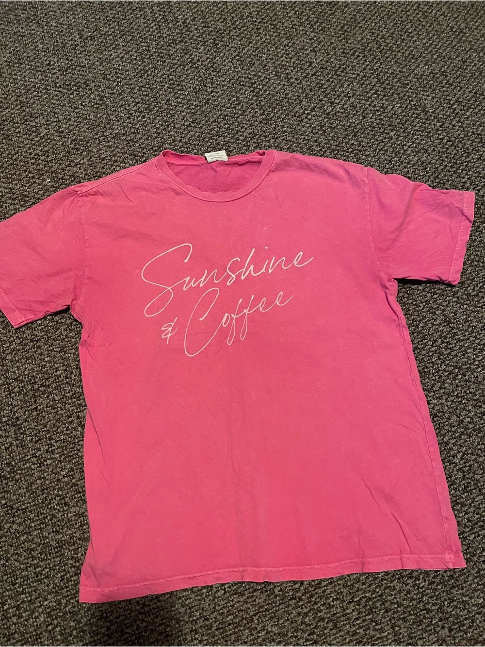 Sunshine & Coffee Pink Short Sleeve Tee